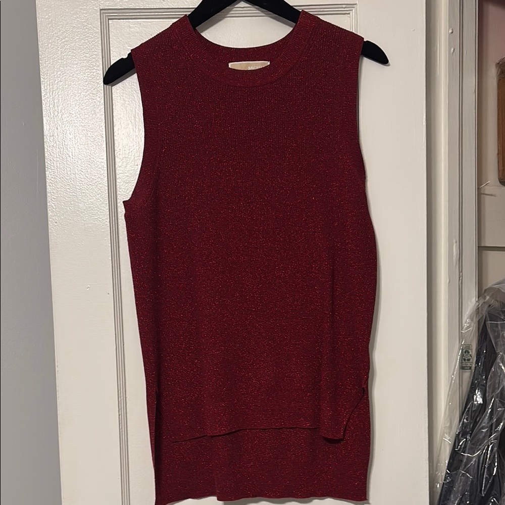 MICHAEL Michael Kors Red Sleeveless Top